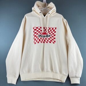 Pizza Hut Cream Red Checker  Logo Hoodie